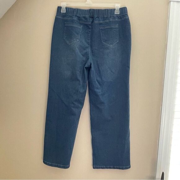 Women’s Blue Elastic Waist Pull-On Jeans Size 32 / Large - Picture 2 of 12